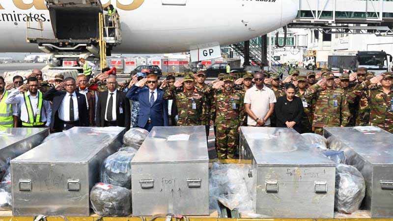 ছয় শান্তিরক্ষীর লাশ দেশে পৌঁছেছে